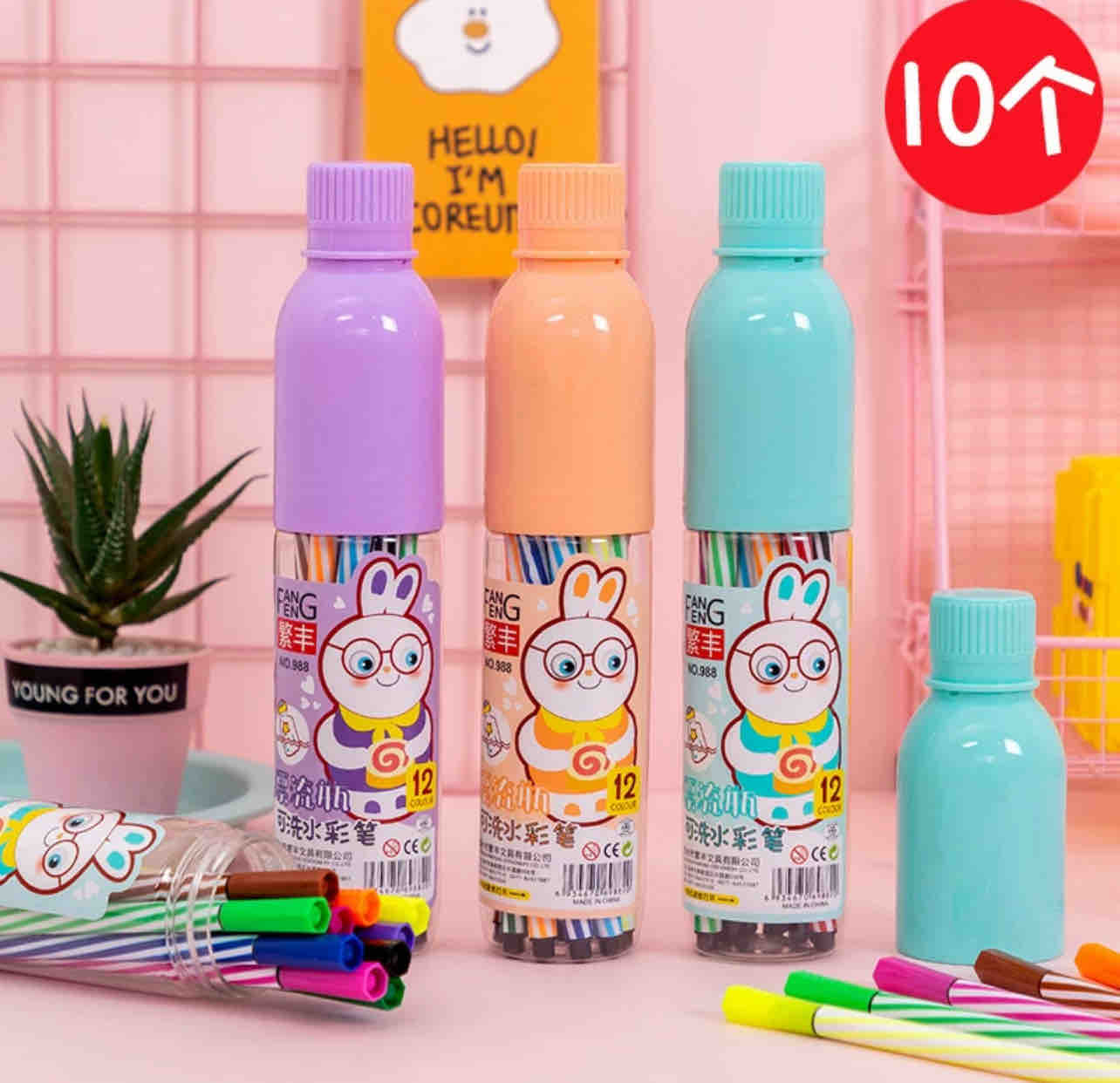 Estuche Marcadores Botella x 12 Und Estuche Marcadores Botella x 12 Und